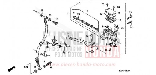 MAITRE-CYLINDRE FREIN AV. CG125ES4 de 2004